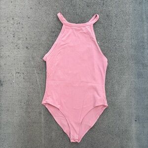 Forever 21 Peach Pink Halter Neck Bodysuit Size Small